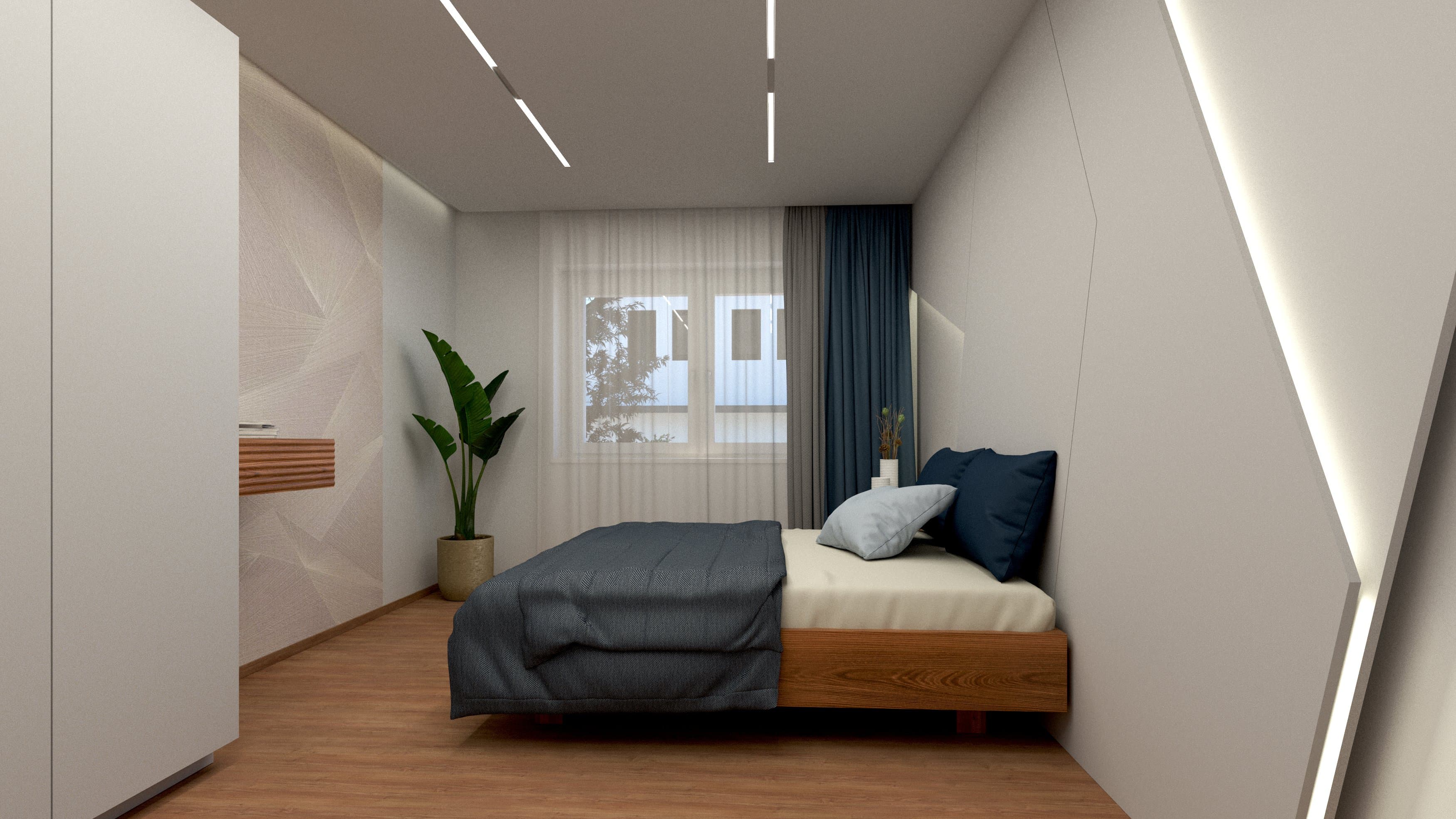 Schlafzimmer Beleuchtung - virtuelle Raumgestaltung